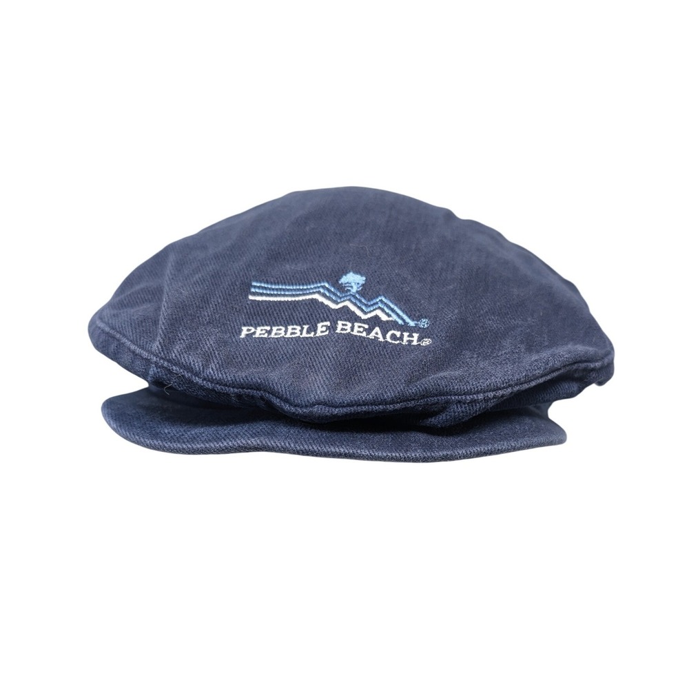 Town Talk Pebble Beach Navy Blue Flat Cap Ivy Newsboy Hat Adjustable Golf Hat
